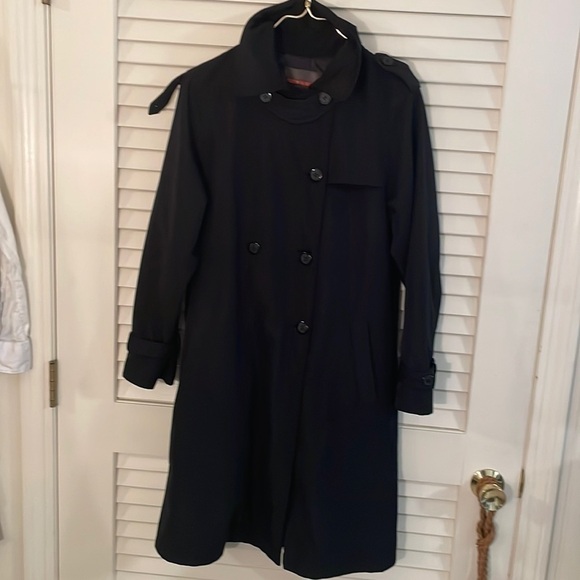 Prada Black Fully Lined Lightweight Double Breasted Trench Coat - Picture 1 of 16